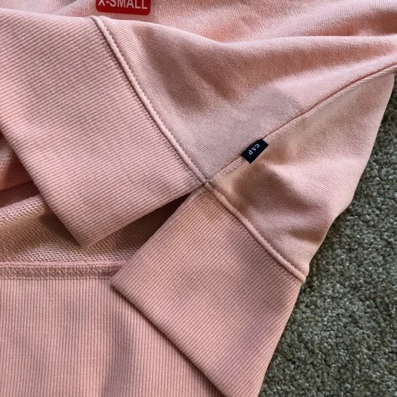 GAP HENLEY SWEATSHIRT, PEACH MELBA, XS - Picture 6 of 9